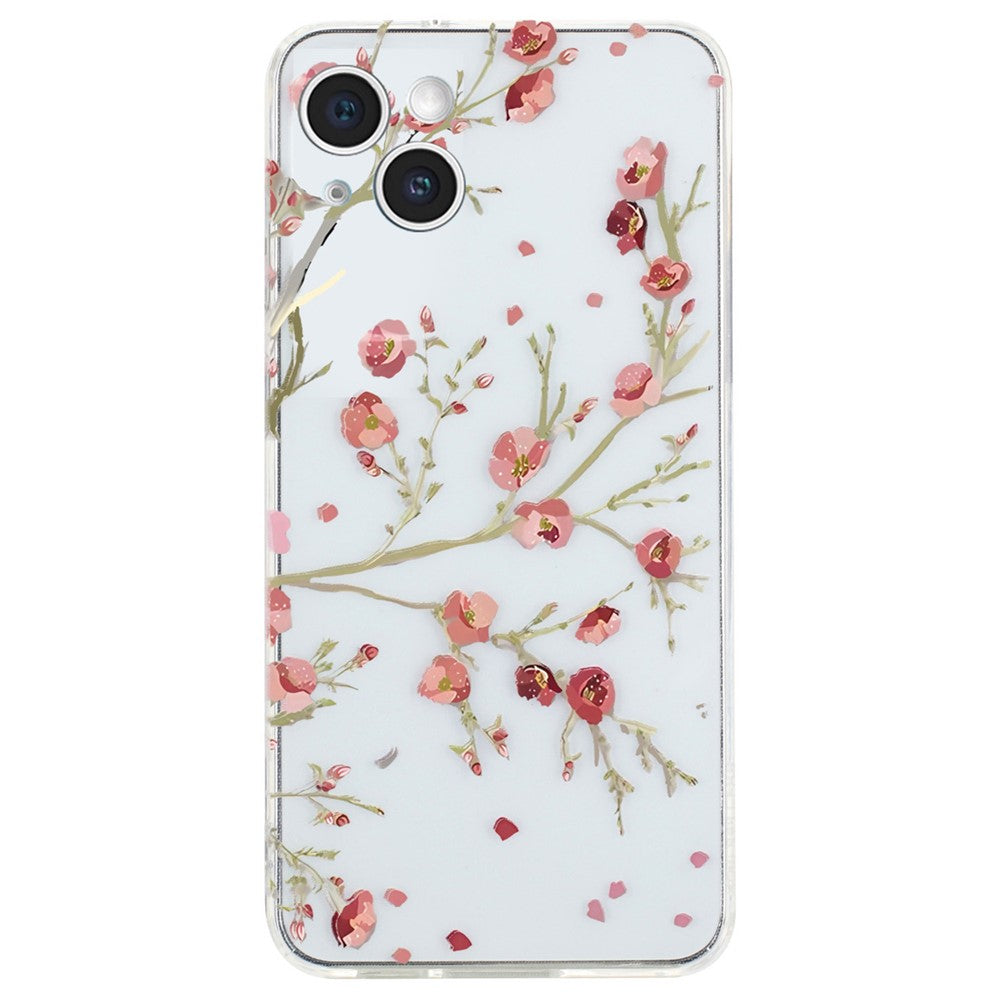 For iPhone 15 Case Flexible TPU Pattern Printing Phone Back Shell