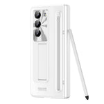 Til Samsung Galaxy Z Fold5 5G Cover Hængsel PC Kickstand Telefoncover med hærdet glasfilm / Stylus