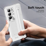 Til Samsung Galaxy Z Fold5 5G Cover Hængsel PC Kickstand Telefoncover med hærdet glasfilm / Stylus