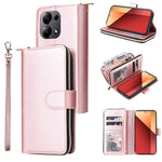 For Xiaomi Redmi Note 13 Pro 4G / Poco M6 Pro 4G Leather Case Zipper Wallet Phone Cover