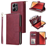 For Xiaomi Redmi Note 13 Pro 4G / Poco M6 Pro 4G Leather Case Zipper Wallet Phone Cover