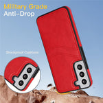 For Samsung Galaxy S22+ 5G Multifunction Phone Shell Card Slot PU+TPU Mobile Phone Case