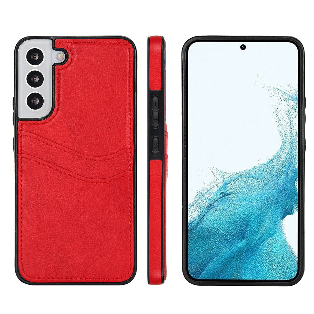 For Samsung Galaxy S22+ 5G Multifunction Phone Shell Card Slot PU+TPU Mobile Phone Case