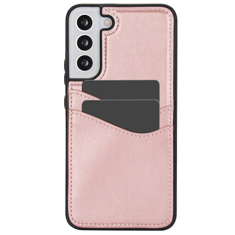 For Samsung Galaxy S22+ 5G Multifunction Phone Shell Card Slot PU+TPU Mobile Phone Case