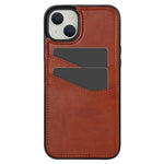For iPhone 13 mini Case Scratch-Resistant PU+TPU Phone Shell with Card Holder