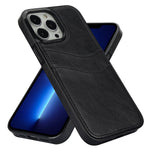 For iPhone 12 / 12 Pro Case Card Holder PU+TPU Phone Shell