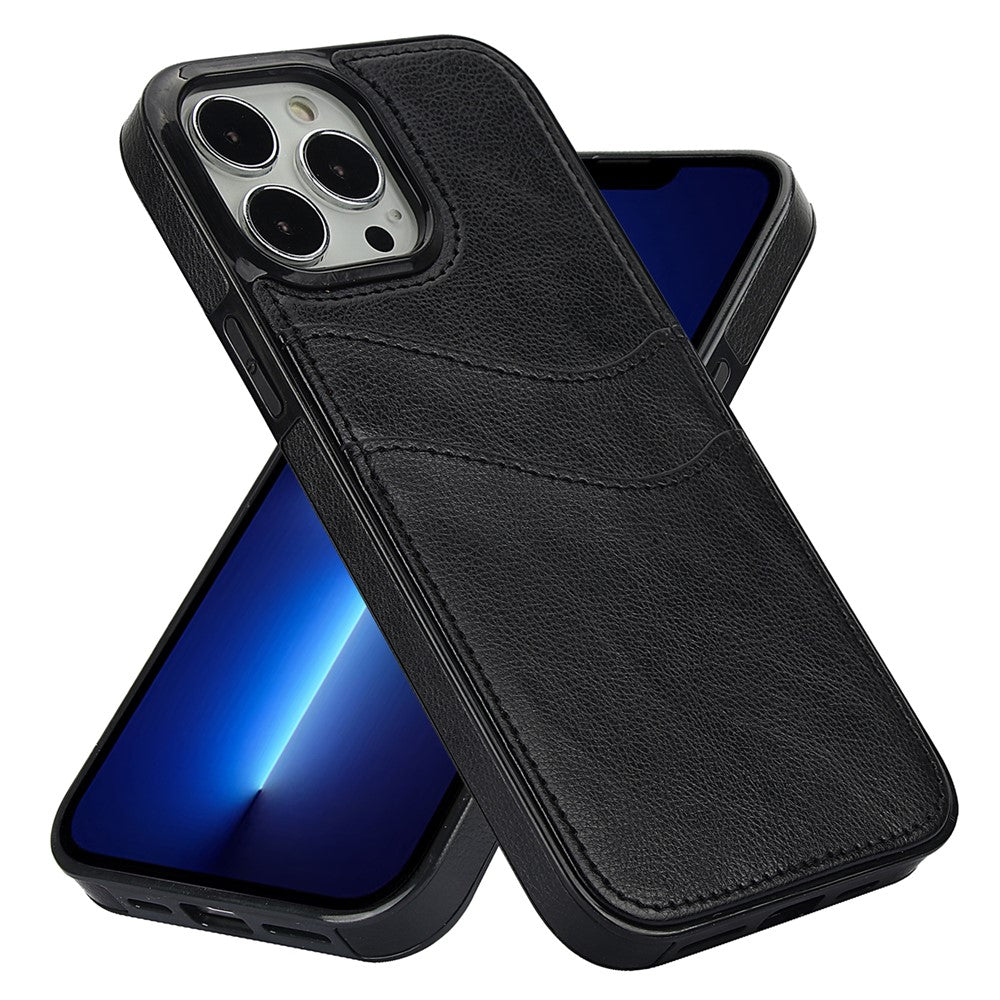 For iPhone 12 / 12 Pro Case Card Holder PU+TPU Phone Shell