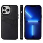 For iPhone 12 / 12 Pro Case Card Holder PU+TPU Phone Shell