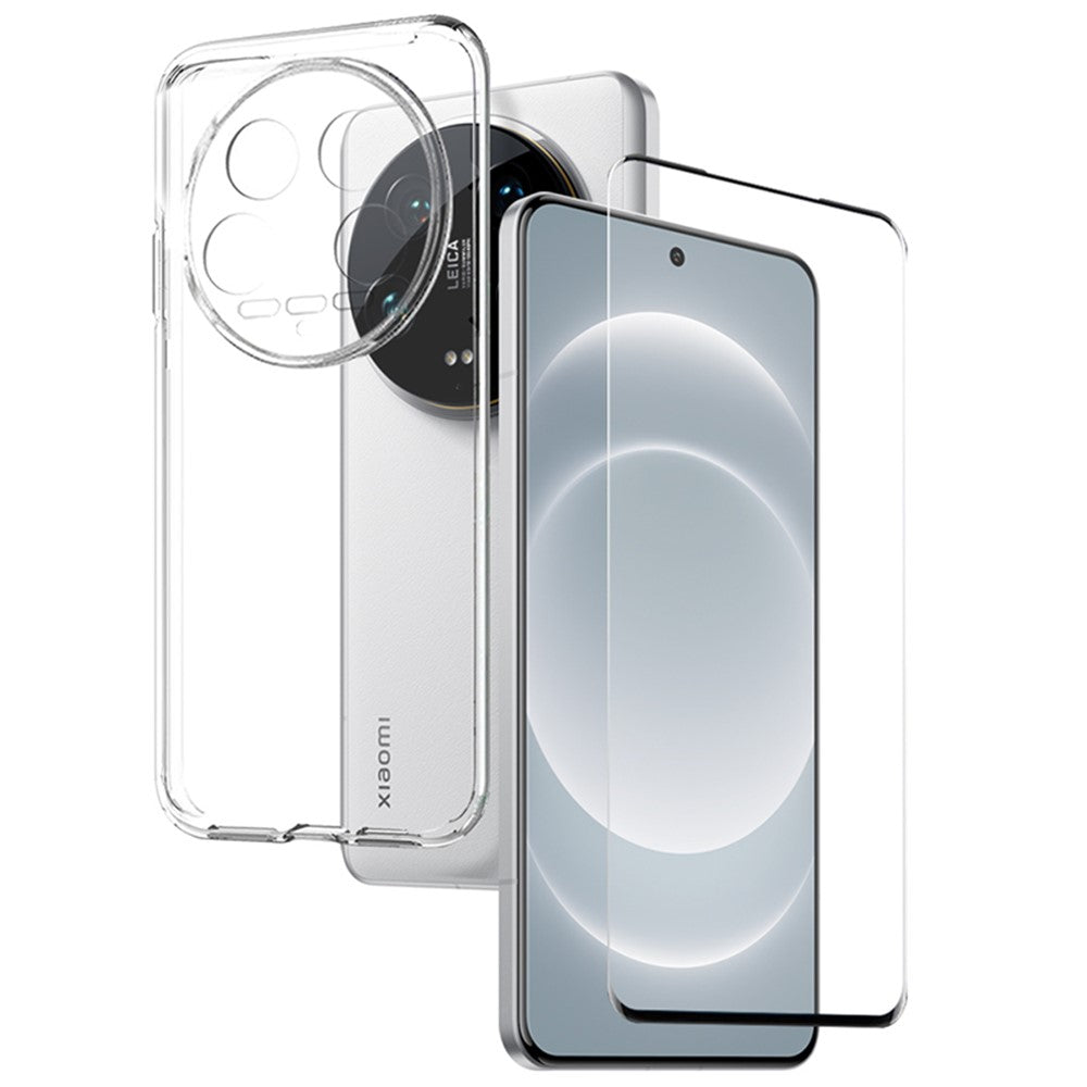 NORTHJO faldsikkert TPU-cover med 3D-buet hærdet glasfilm til Xiaomi 14 Ultra