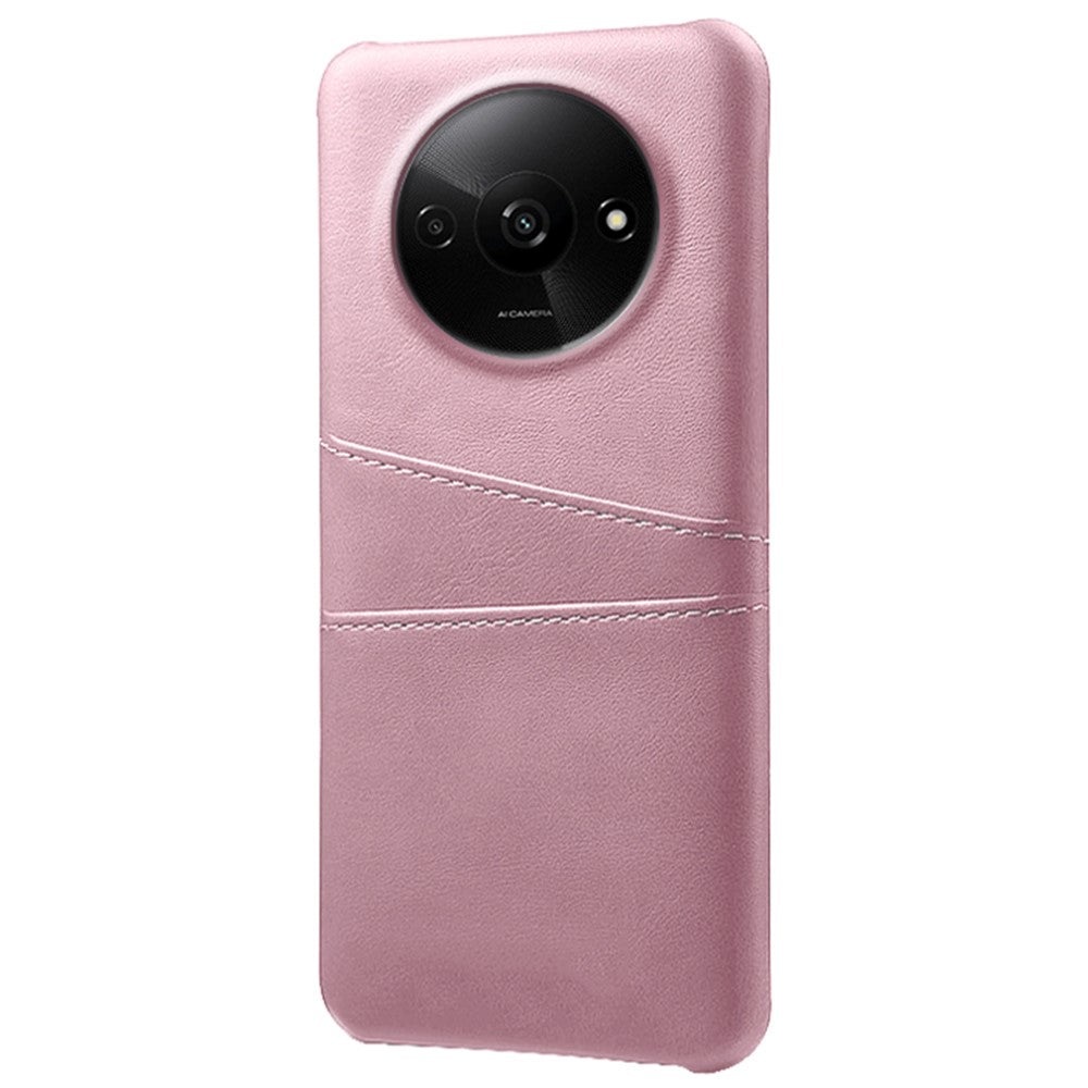 For Xiaomi Redmi A3 4G / Poco C61 4G Case Card Slots PU Leather Coated PC Hard Phone Cover