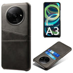 For Xiaomi Redmi A3 4G / Poco C61 4G Case Card Slots PU Leather Coated PC Hard Phone Cover