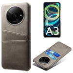 For Xiaomi Redmi A3 4G / Poco C61 4G Case Card Slots PU Leather Coated PC Hard Phone Cover
