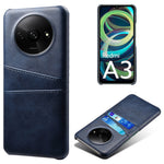 For Xiaomi Redmi A3 4G / Poco C61 4G Case Card Slots PU Leather Coated PC Hard Phone Cover