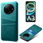 For Xiaomi Redmi A3 4G / Poco C61 4G Case Card Slots PU Leather Coated PC Hard Phone Cover