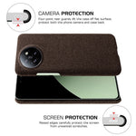 For Xiaomi Civi 4 Pro 5G / 14 Civi 5G Shockproof Case Solid Color Fabric Cloth+PC Phone Cover