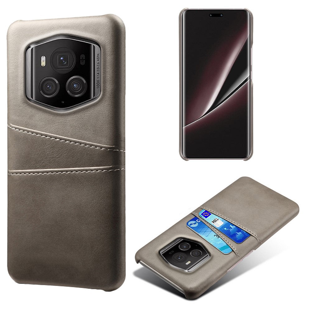 For Honor Magic6 RSR Porsche Design 5G Case Dual Card Slots Leather+PC Phone Cover