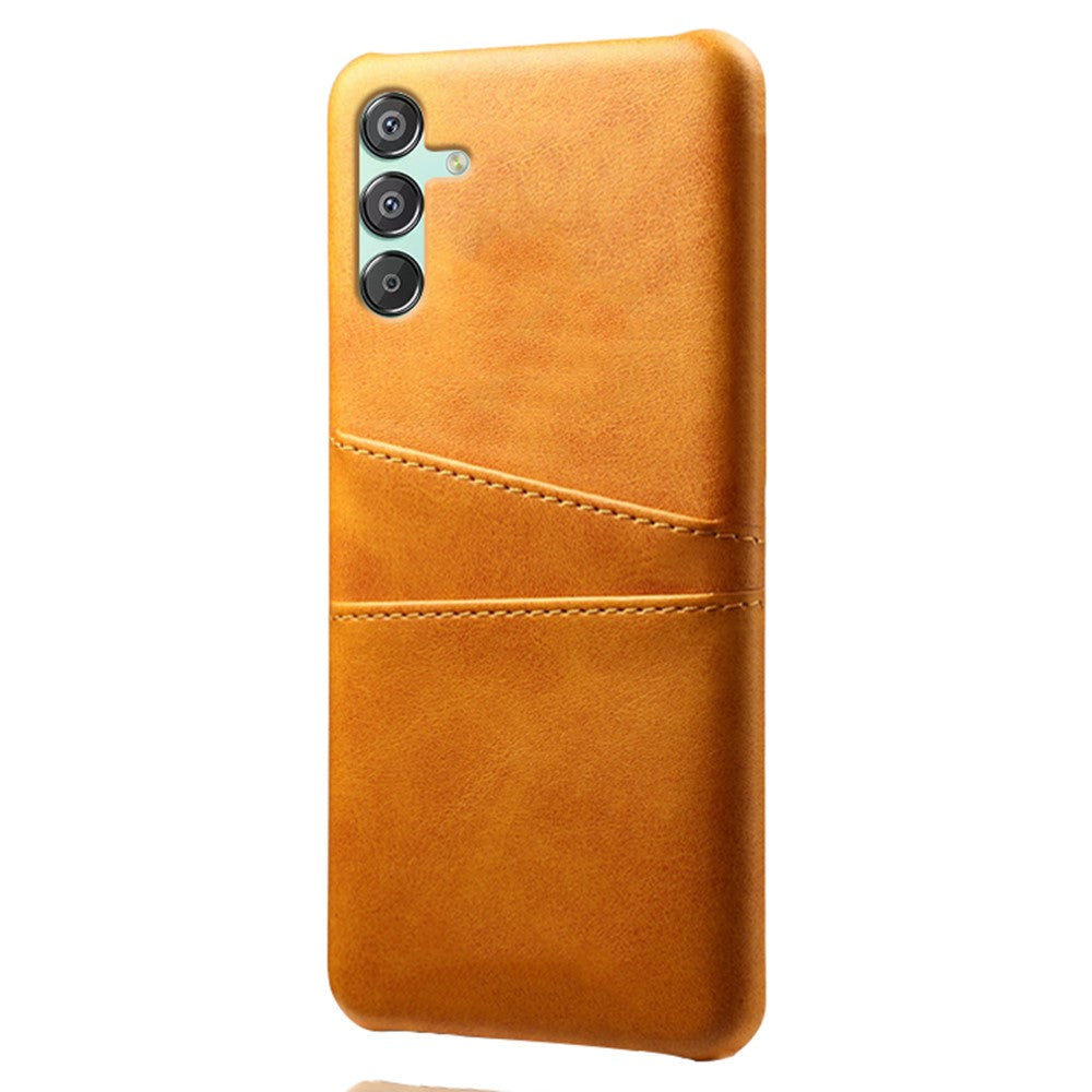 For Samsung Galaxy F15 5G / M15 5G Case PU Leather Hard PC Shockproof Shell with 2 Card Slots