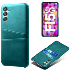 For Samsung Galaxy F15 5G / M15 5G Case PU Leather Hard PC Shockproof Shell with 2 Card Slots