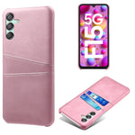 For Samsung Galaxy F15 5G / M15 5G Case PU Leather Hard PC Shockproof Shell with 2 Card Slots