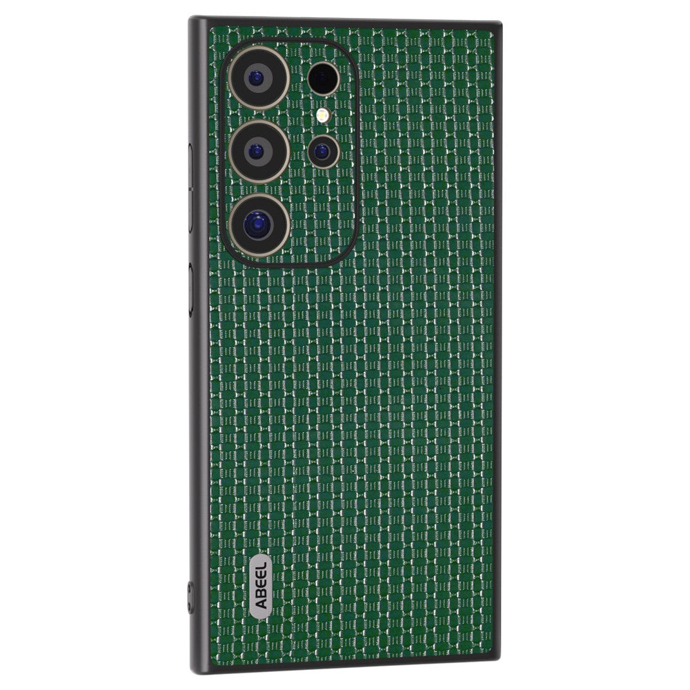 ABEEL Til Samsung Galaxy S24 Ultra Cover Ægte Koskind+PC+TPU Telefoncover