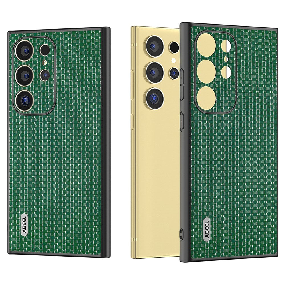 ABEEL Til Samsung Galaxy S24 Ultra Cover Ægte Koskind+PC+TPU Telefoncover