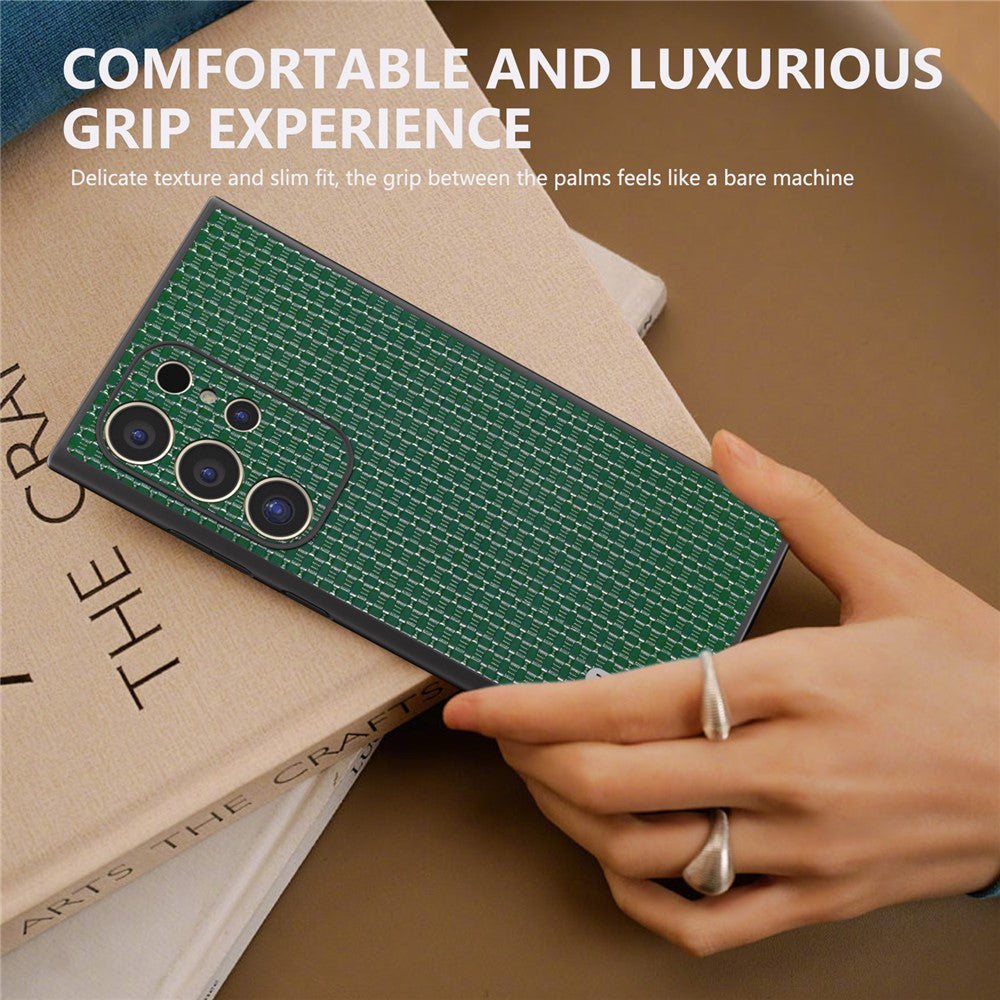 ABEEL Til Samsung Galaxy S24 Ultra Cover Ægte Koskind+PC+TPU Telefoncover