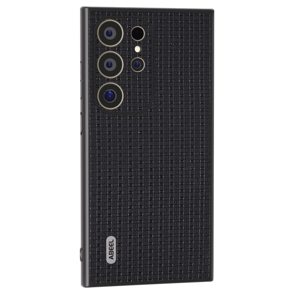 ABEEL Til Samsung Galaxy S24 Ultra Cover Ægte Koskind+PC+TPU Telefoncover