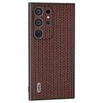 ABEEL Til Samsung Galaxy S24 Ultra Cover Ægte Koskind+PC+TPU Telefoncover