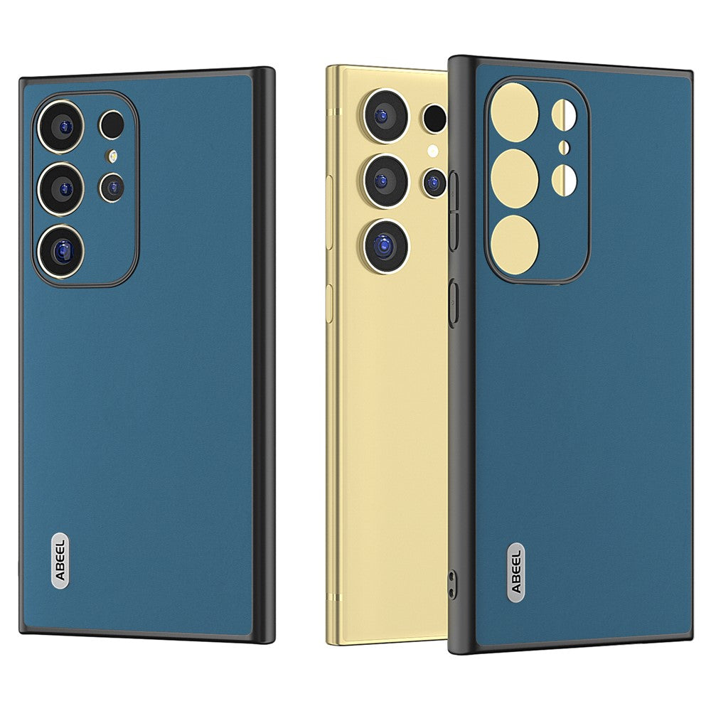 ABEEL til Samsung Galaxy S24 Ultra Cover Ægte Koskind Silkeagtig Touch Telefoncover