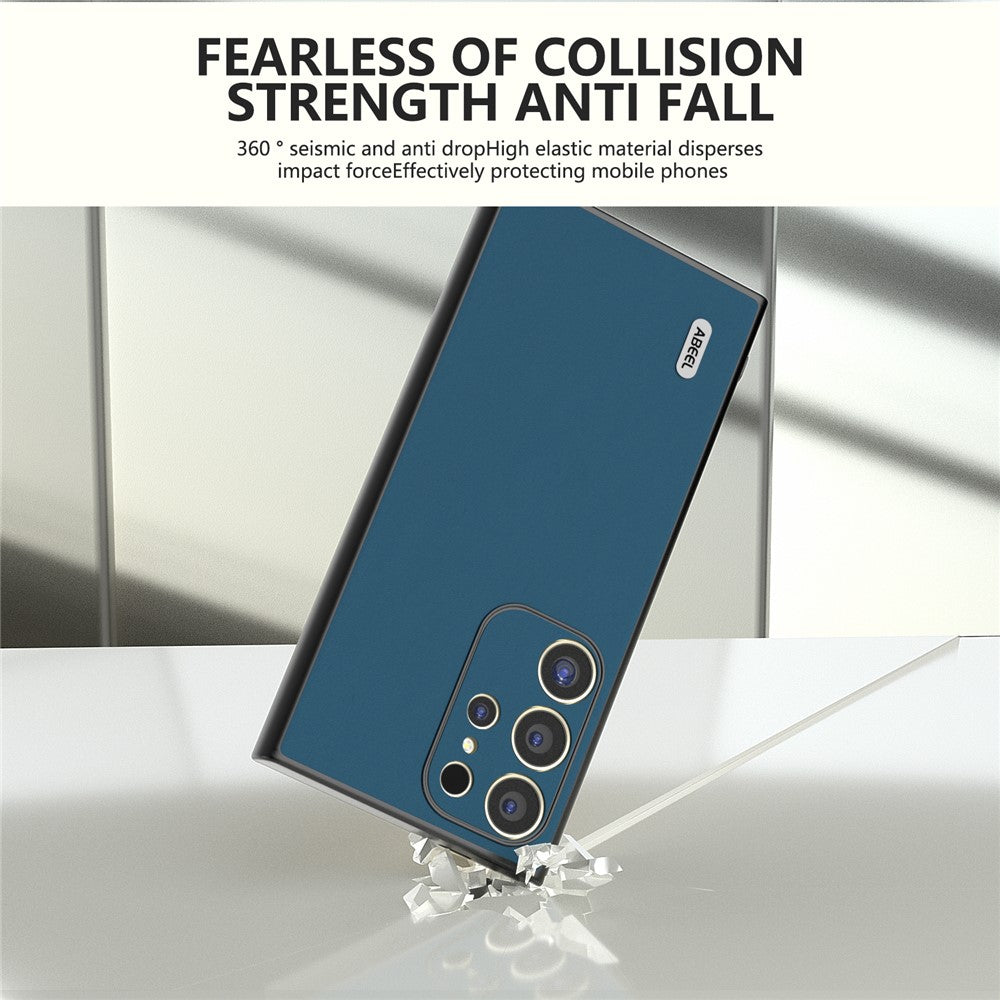 ABEEL til Samsung Galaxy S24 Ultra Cover Ægte Koskind Silkeagtig Touch Telefoncover