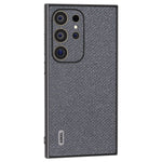 ABEEL For Samsung Galaxy S24 Ultra Case PU Leather+PC Back TPU Frame Phone Cover Rhinestone Texture