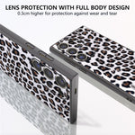 ABEEL For Samsung Galaxy S24 Ultra Case Leather Coated PC+TPU Back Phone Cover with Leopard Pattern