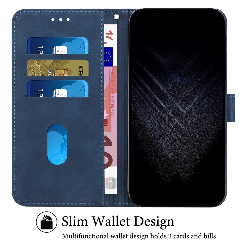 For iPhone 12 Pro 6.1 inch Case PU Leather Phone Wallet 7-Shape Imprinted Anti-scratch Cover