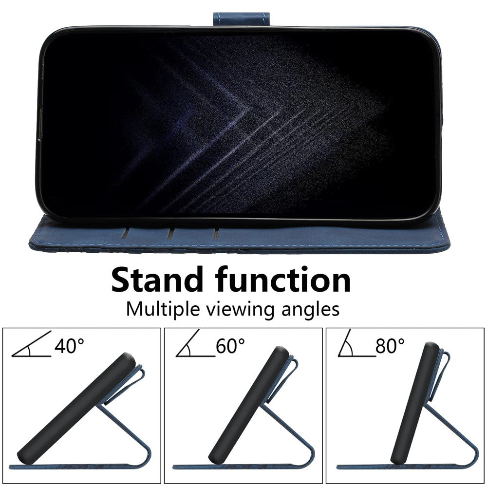 For iPhone 12 Pro 6.1 inch Case PU Leather Phone Wallet 7-Shape Imprinted Anti-scratch Cover