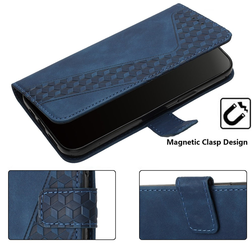 For iPhone 12 Pro 6.1 inch Case PU Leather Phone Wallet 7-Shape Imprinted Anti-scratch Cover