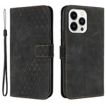 For iPhone 12 Pro 6.1 inch Case PU Leather Phone Wallet 7-Shape Imprinted Anti-scratch Cover