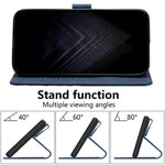 For iPhone 12 Cell Phone Cases 7-Shape Imprinted PU Leather Wallet Cover