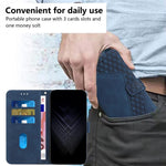 For iPhone 12 Cell Phone Cases 7-Shape Imprinted PU Leather Wallet Cover