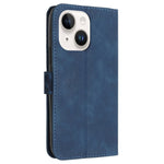 For iPhone 12 Cell Phone Cases 7-Shape Imprinted PU Leather Wallet Cover