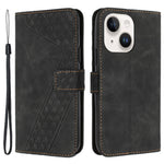 For iPhone 12 Cell Phone Cases 7-Shape Imprinted PU Leather Wallet Cover