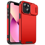 For iPhone 13 mini 5.4 inch Cell Phone Case PC+TPU Shell with Slide Camera Cover
