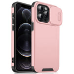 For iPhone 12 Pro / 12 6.1 inch Phone Case PC+TPU Scratch-Resistant Phone Cover with Slide Camera Guard