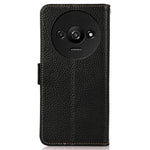 KHAZNEH For Xiaomi Redmi A3 / Poco C61 4G Magnetic Cell Phone Case Genuine Cow Leather RFID Blocking Cover