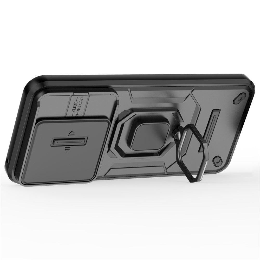 For Huawei Pura 70 Case PC+TPU Protective Phone Shell with Slide Lens Cover