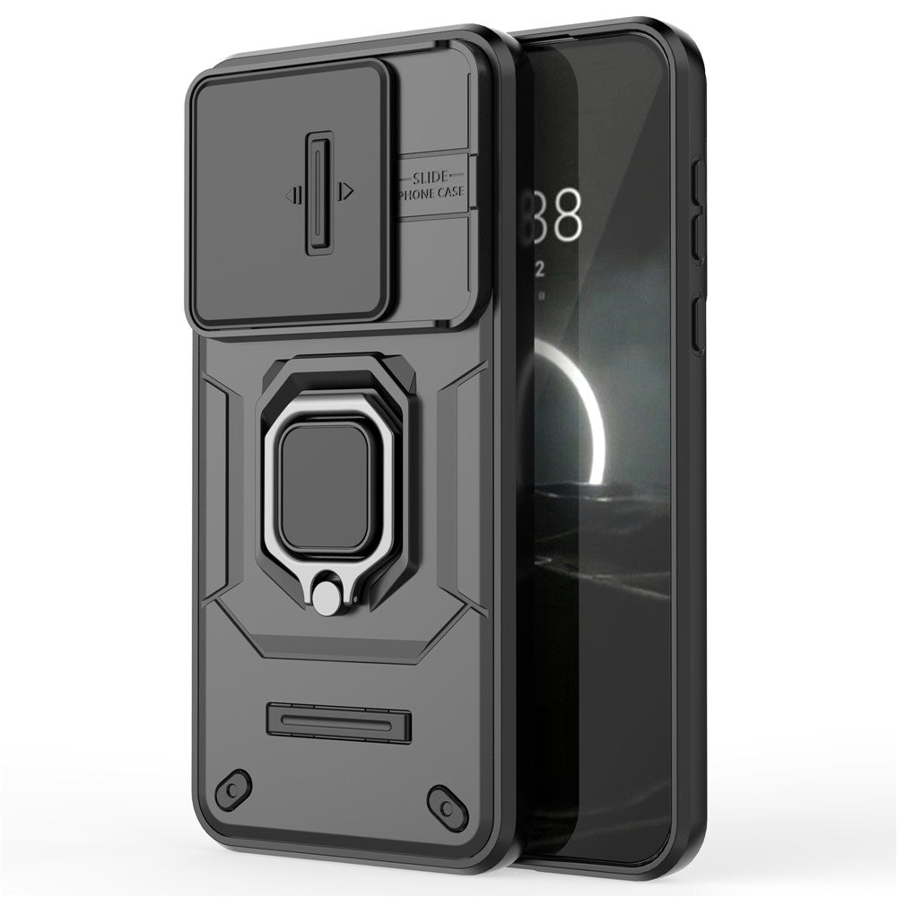 For Huawei Pura 70 Case PC+TPU Protective Phone Shell with Slide Lens Cover