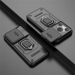 For Huawei Pura 70 Case PC+TPU Protective Phone Shell with Slide Lens Cover