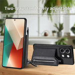C1-04 For Xiaomi Redmi Note 13 4G Wallet Case PU+PC+TPU Phone Cover with Kickstand