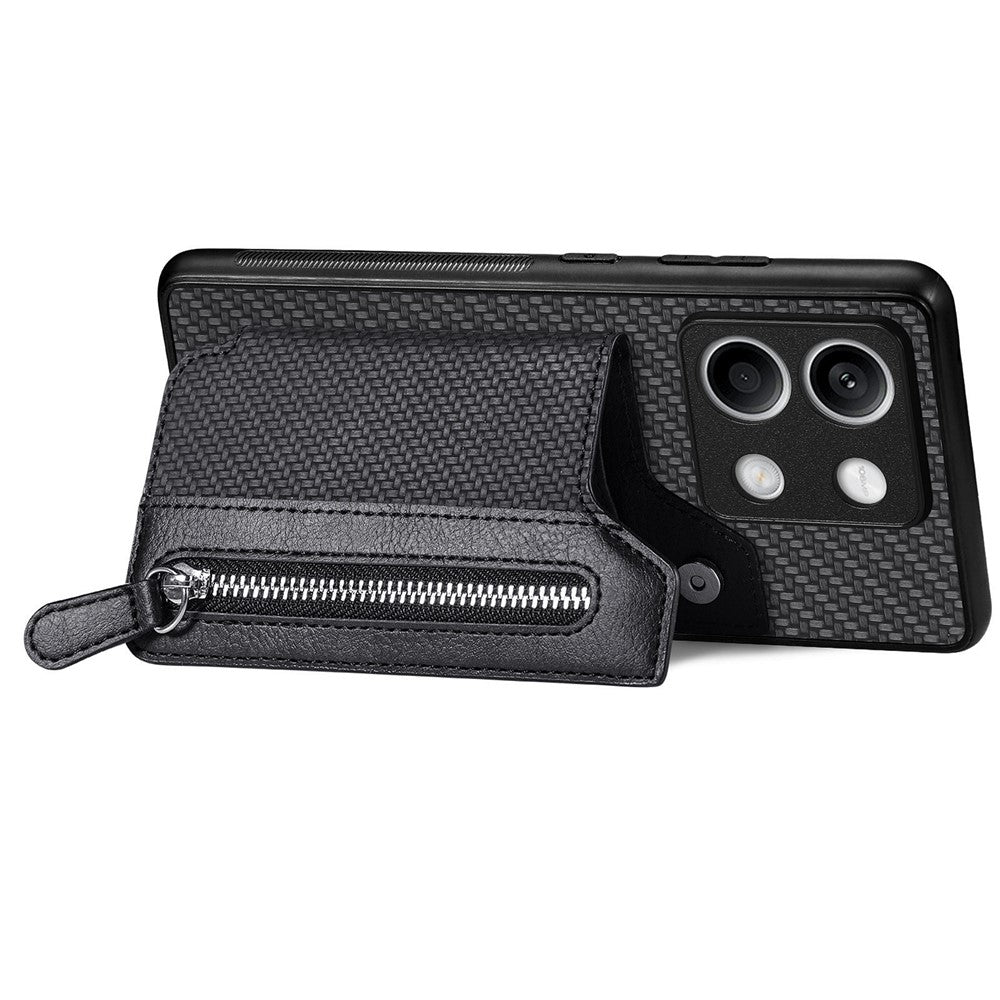 C1-04 For Xiaomi Redmi Note 13 4G Wallet Case PU+PC+TPU Phone Cover with Kickstand