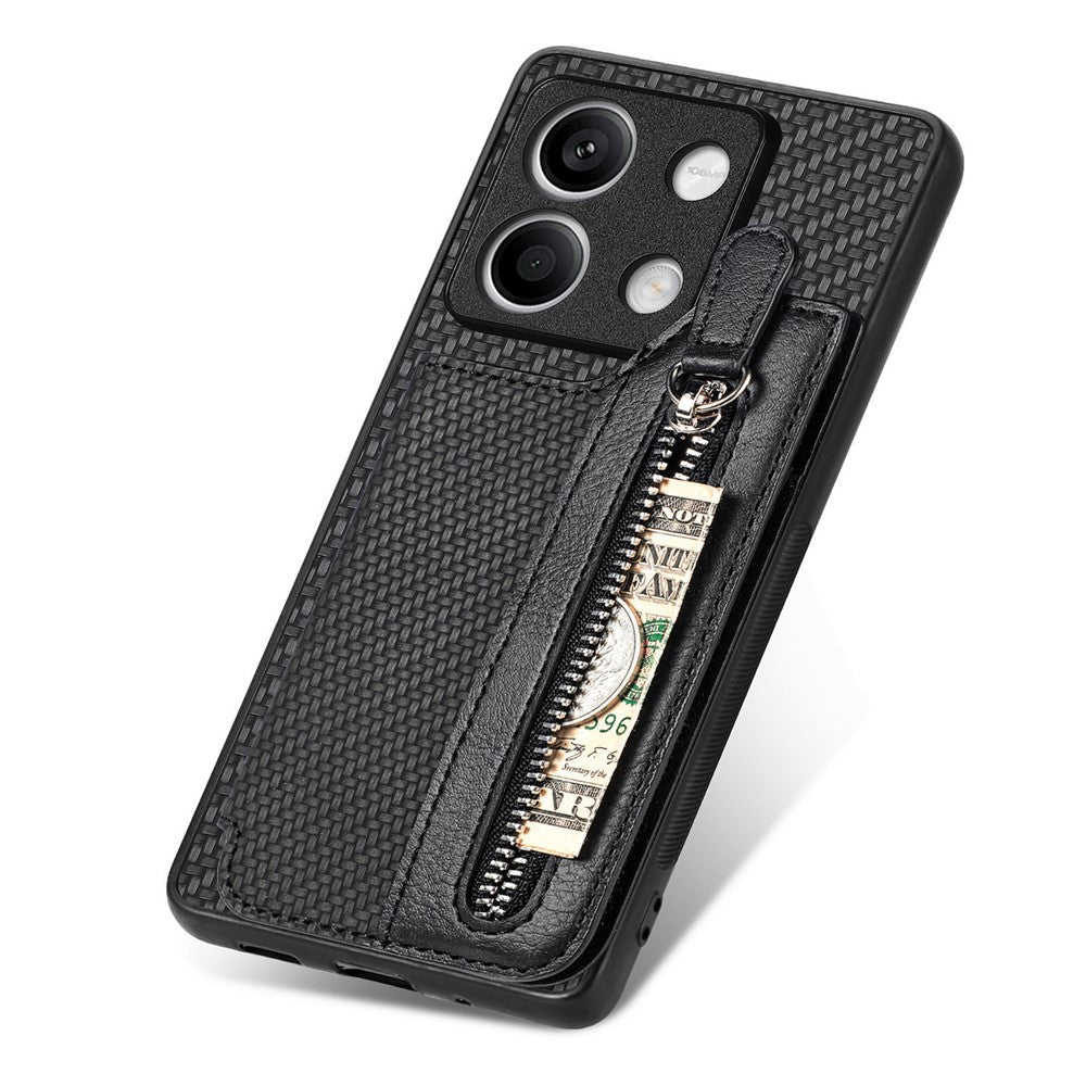 C1-04 For Xiaomi Redmi Note 13 4G Wallet Case PU+PC+TPU Phone Cover with Kickstand