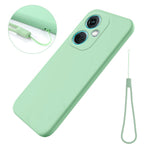 Oppo K11 5G-skal med flytande silikon och skyddande mobilfodral med handledsrem